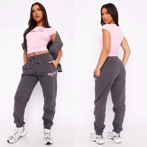 White Fox Boutique Monument Grey Pink Season 7 Sweatpants